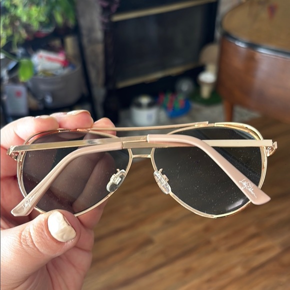 Libby Edelman Golden Aviator Sunglasses - Picture 3 of 6
